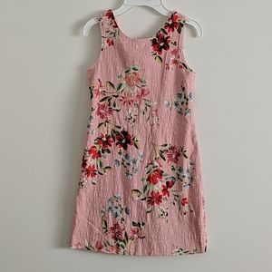 Floral textured shift dress